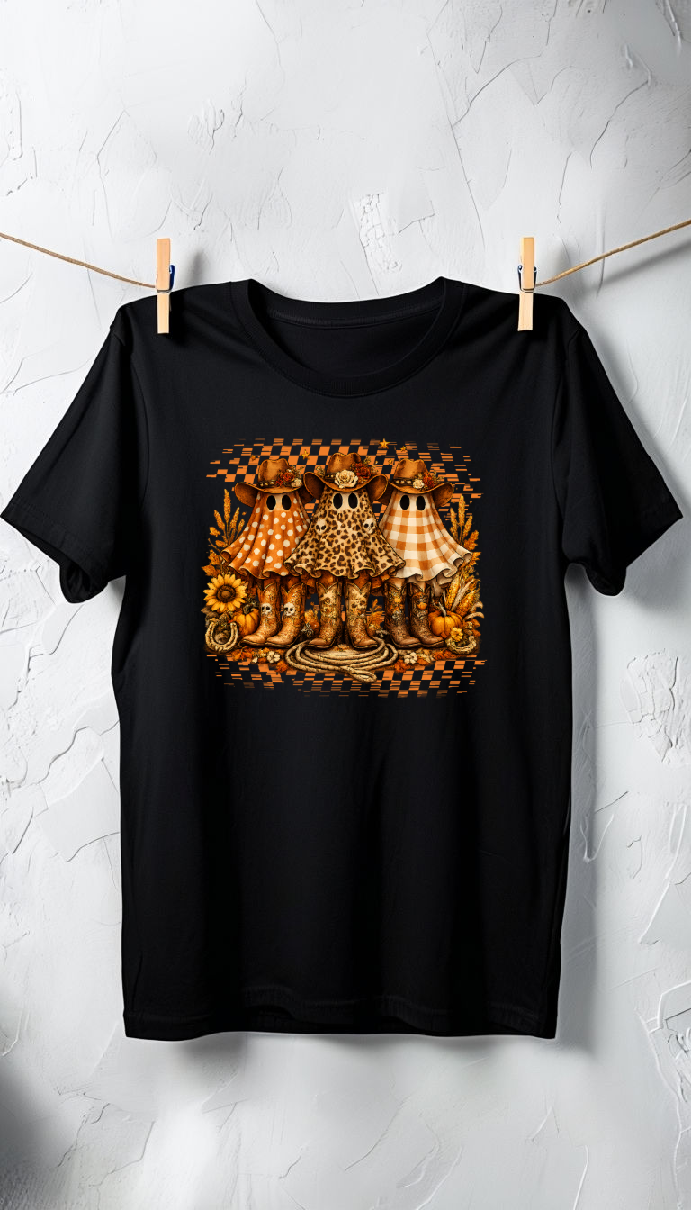 Fall ghosts trio. Tshirt.