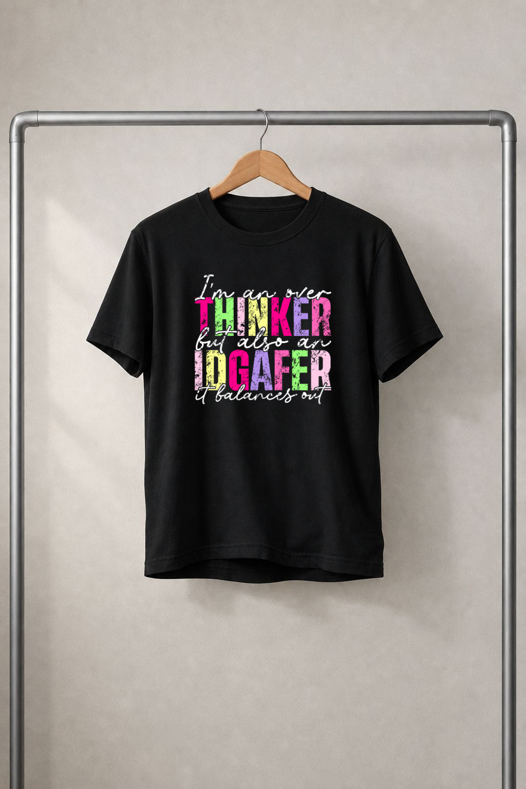 Overthinker. Black Tshirt